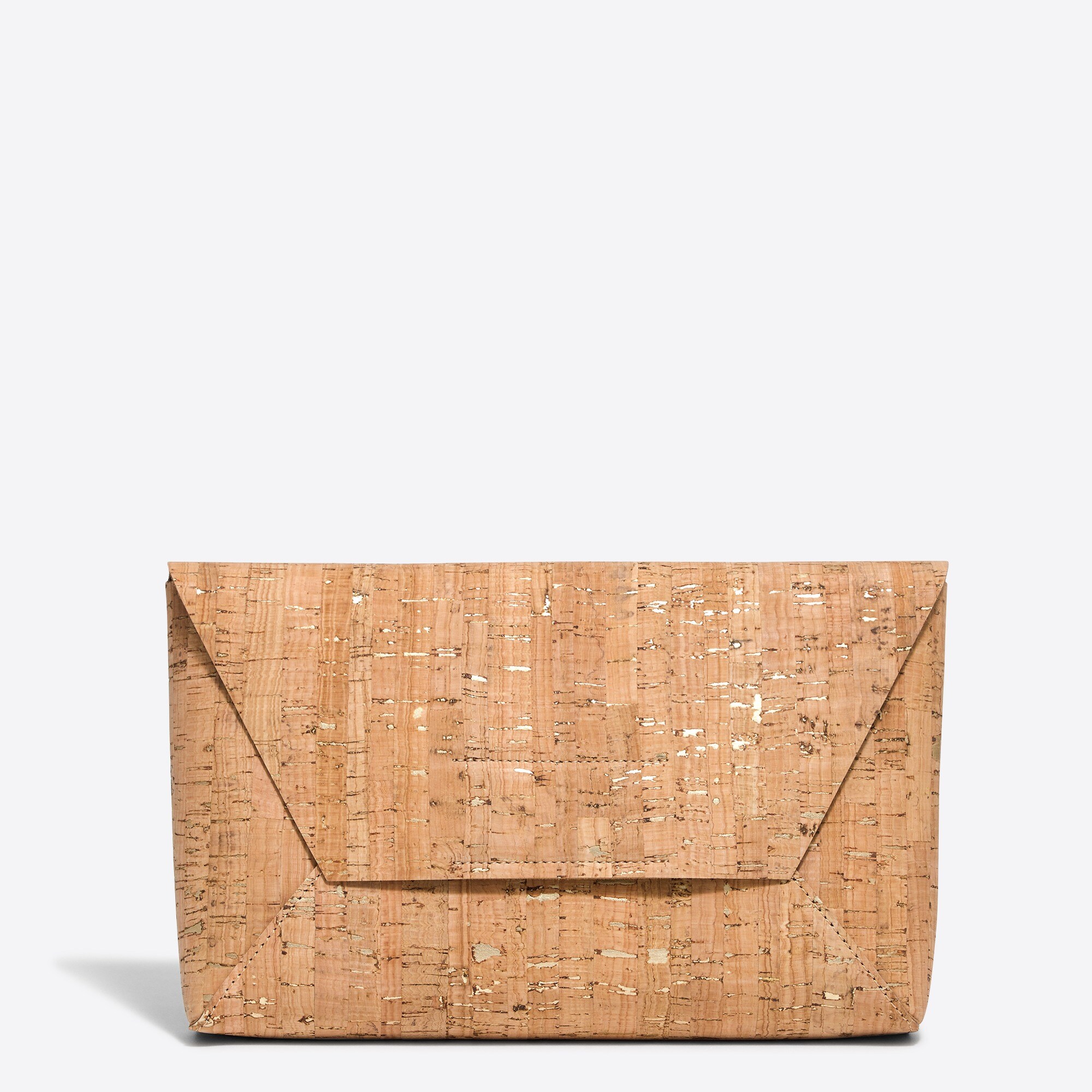 Cork envelope clutch