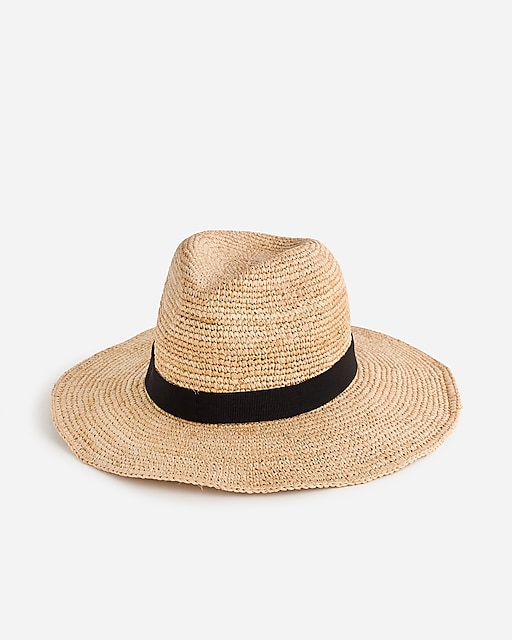 womens Wide-brim packable straw hat