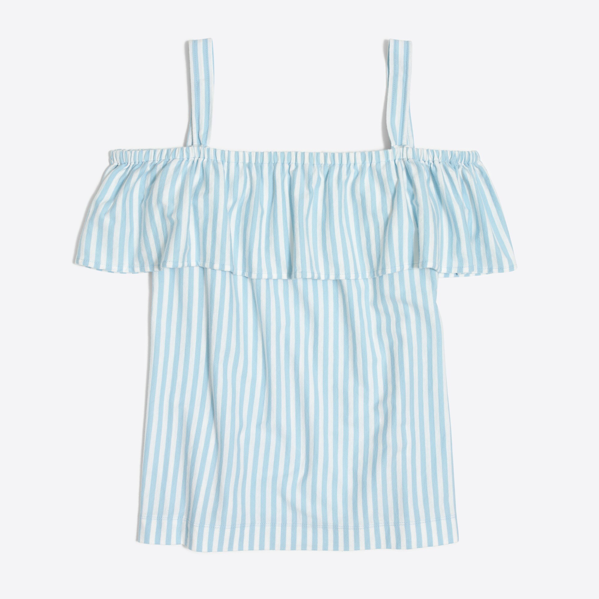 Striped off-the-shoulder tank top