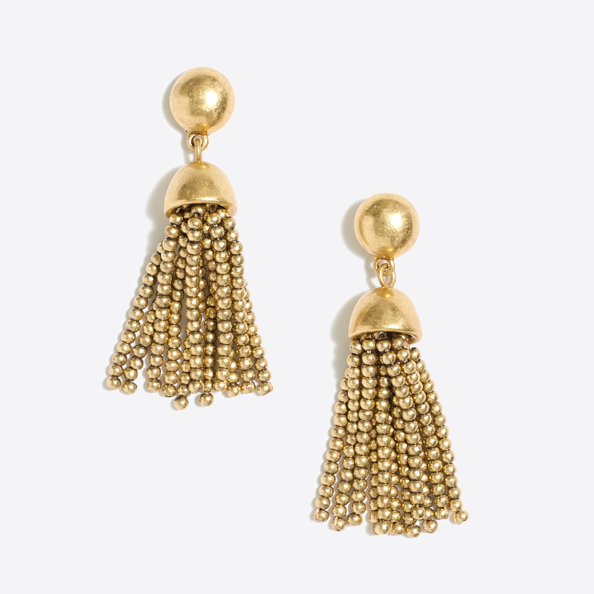 Golden drop tassel earring