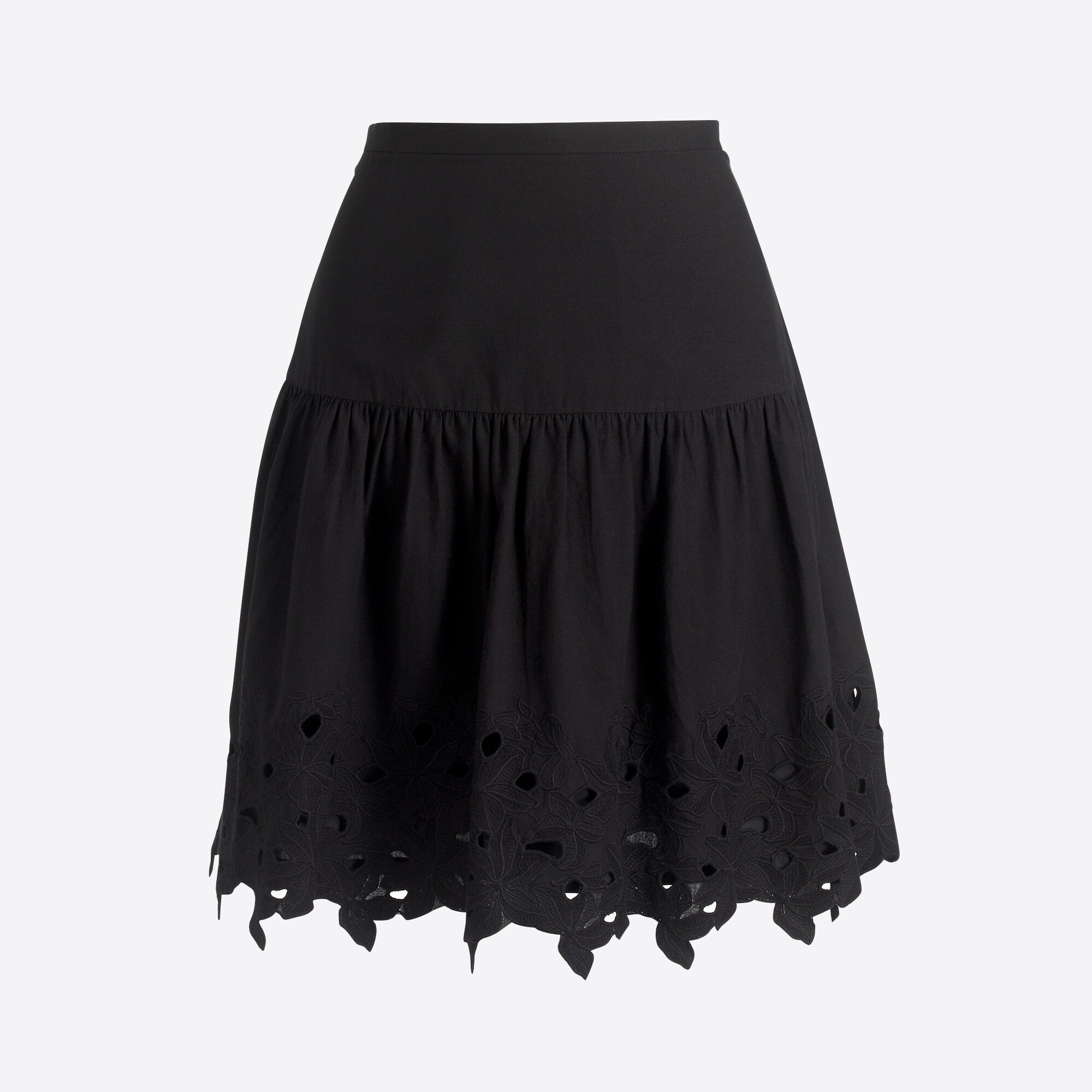 eyelet floral mini skirt for women