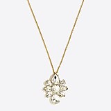Crystal flower pendant necklace