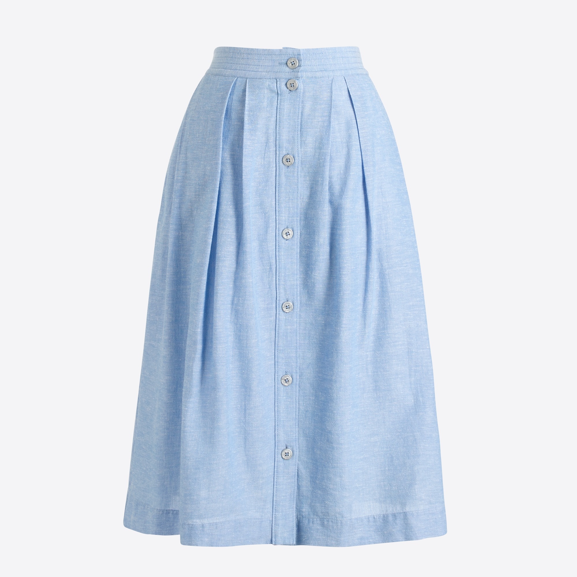 Button-front midi skirt