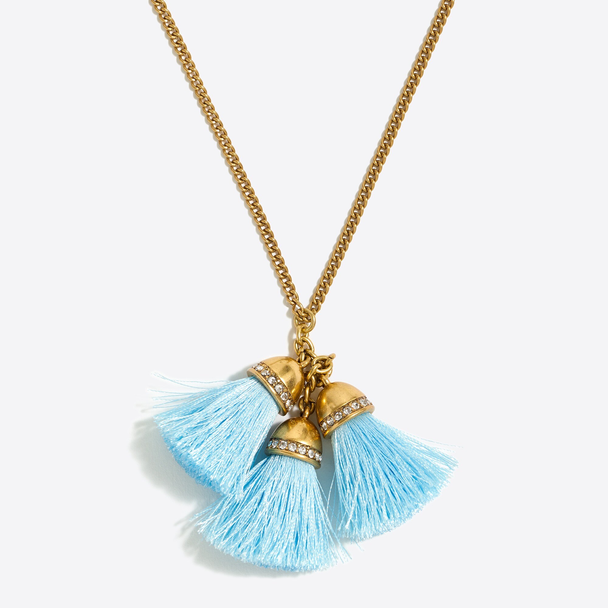 Multi thread tassel pendant necklace