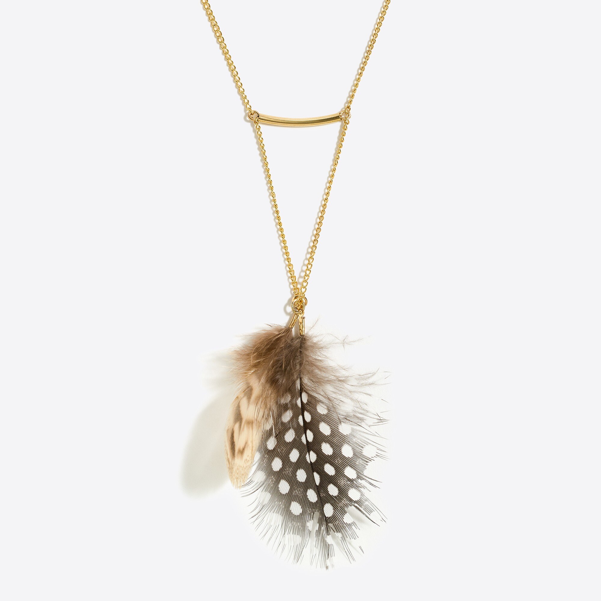 Feather Y-necklace