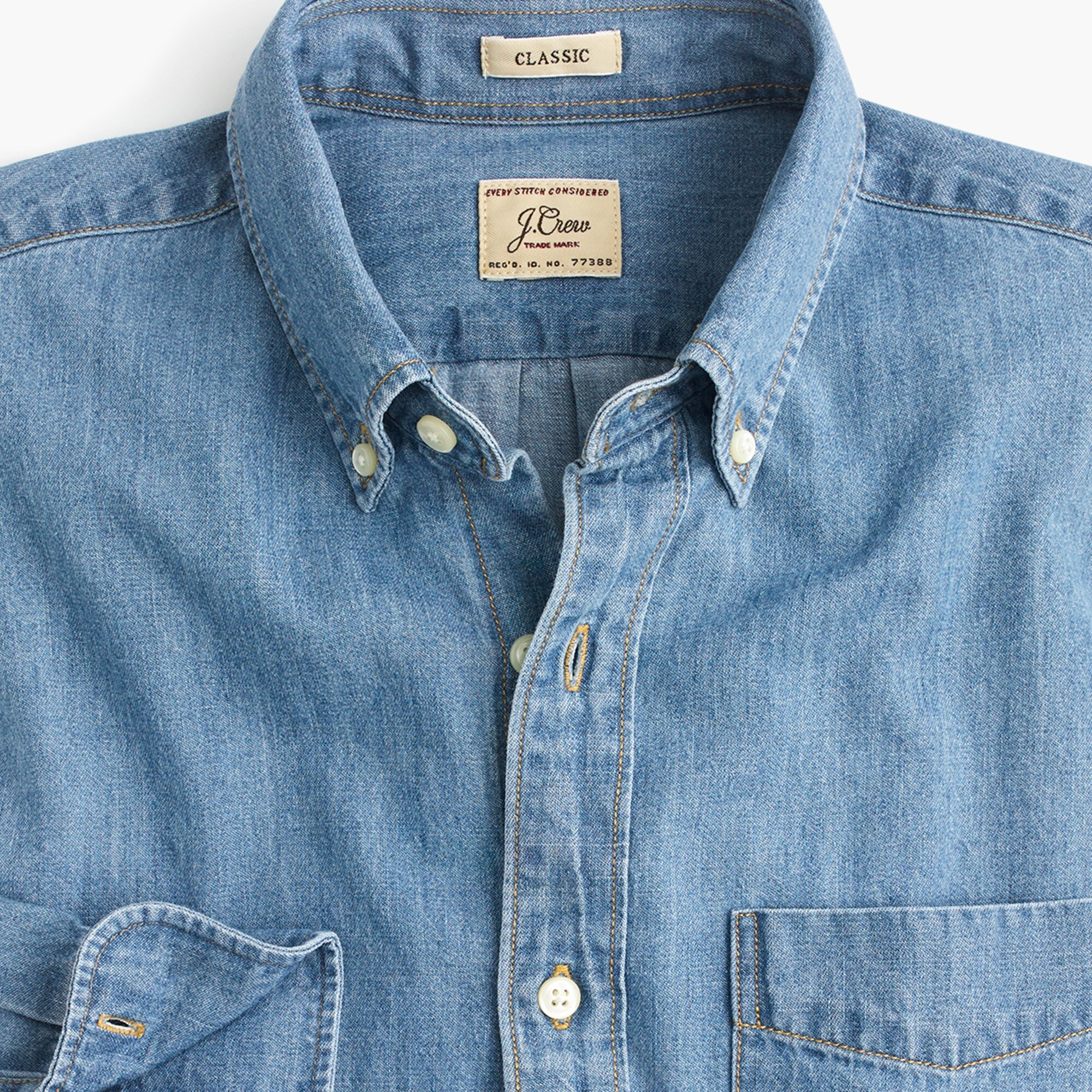 j crew lightweight denim shirt