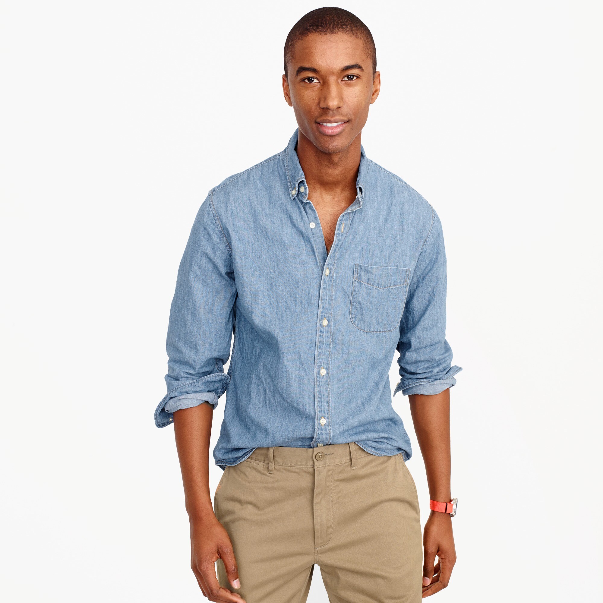 lightweight denim shirt mens