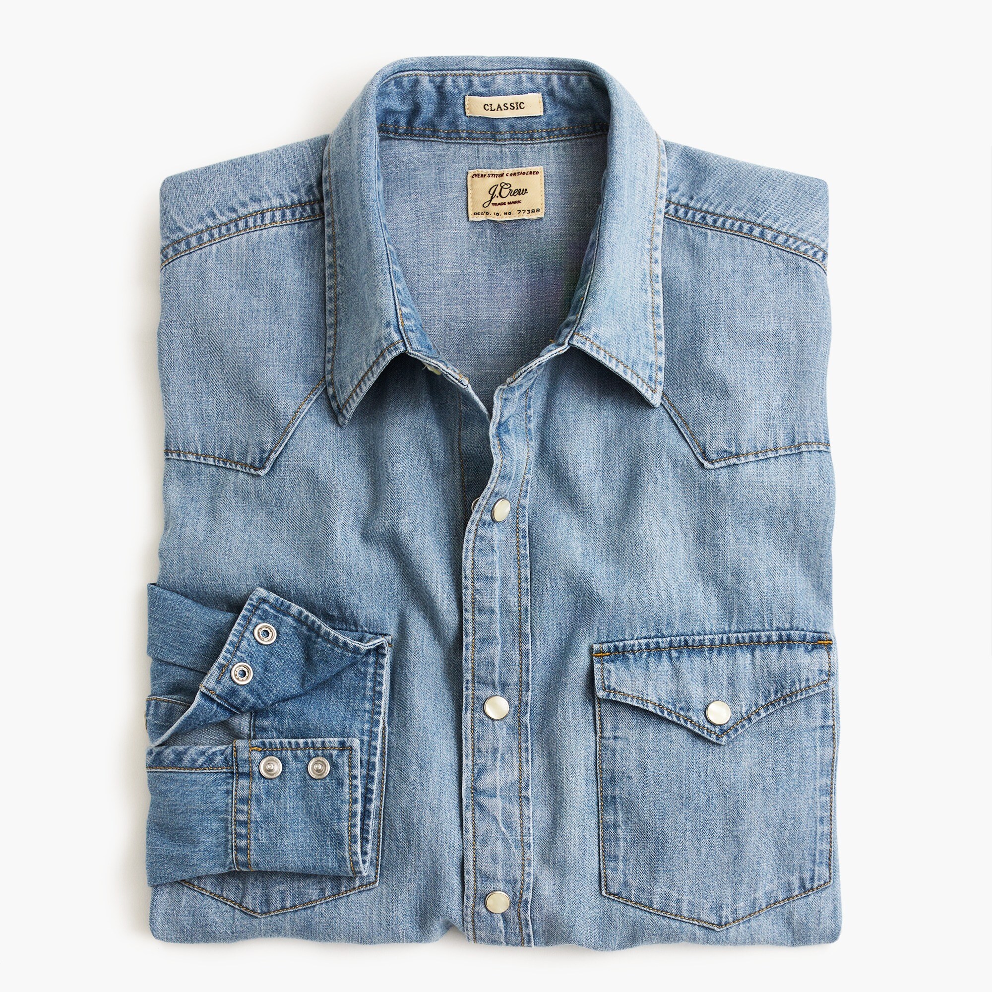 Lightweight denim Western shirt