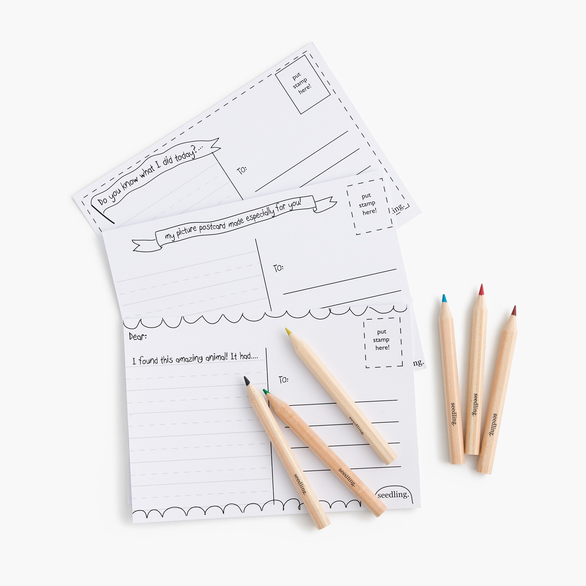 Seedling "I'll write you!" postcard set