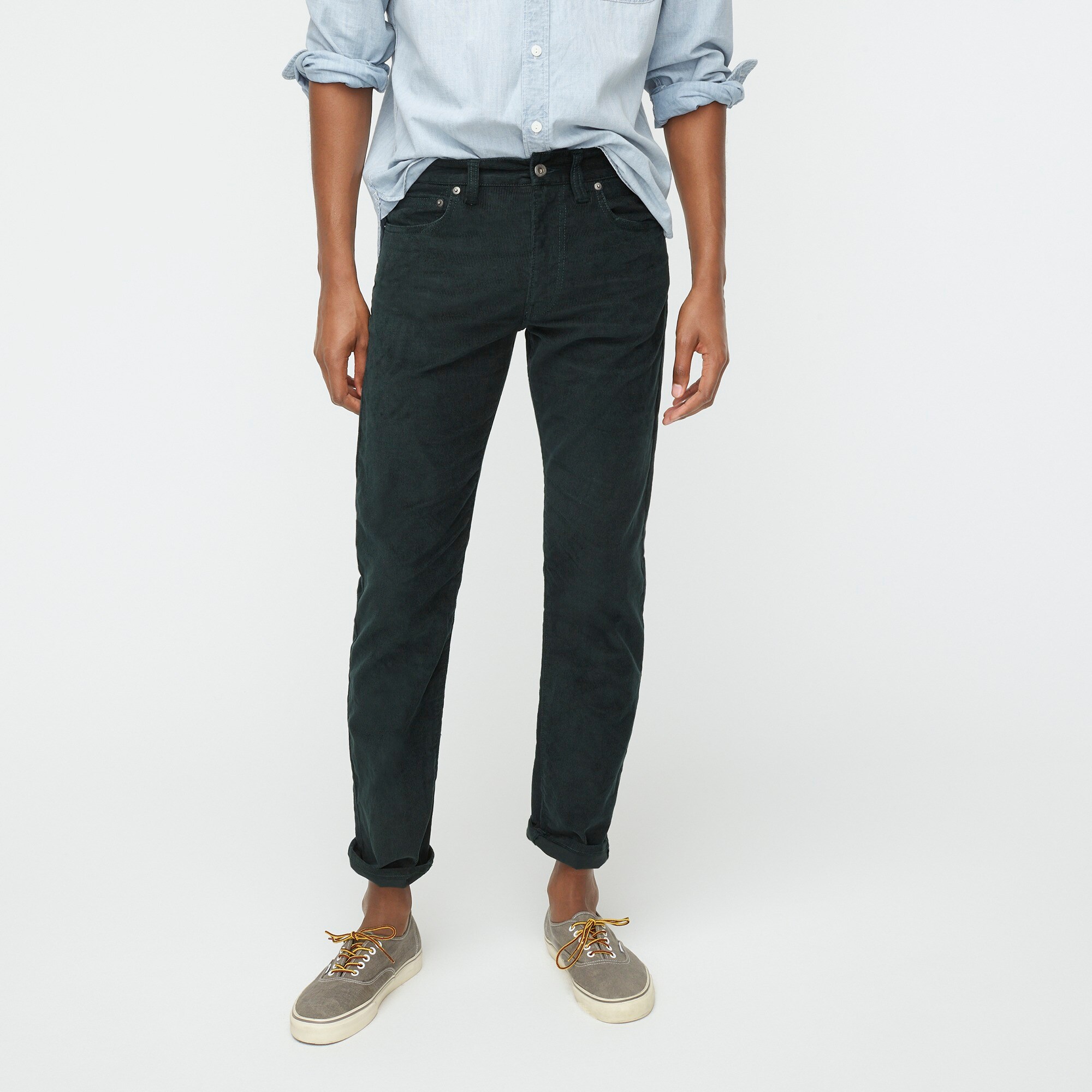 skinny stretch corduroy pants