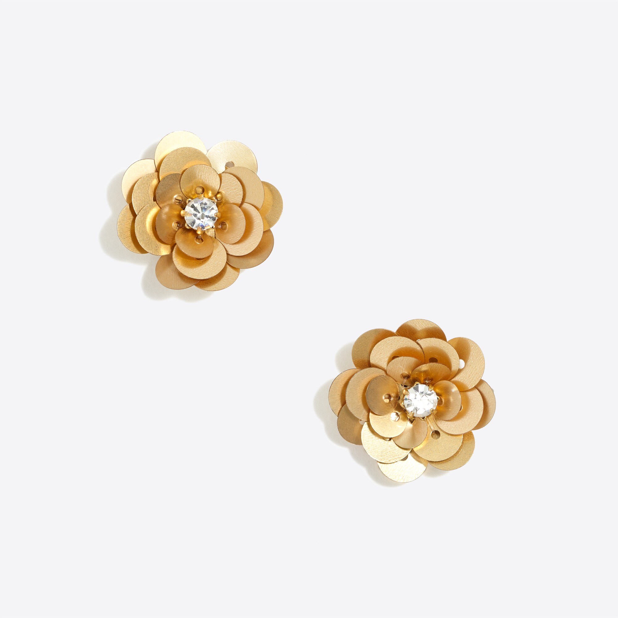Sequin flower stud earrings