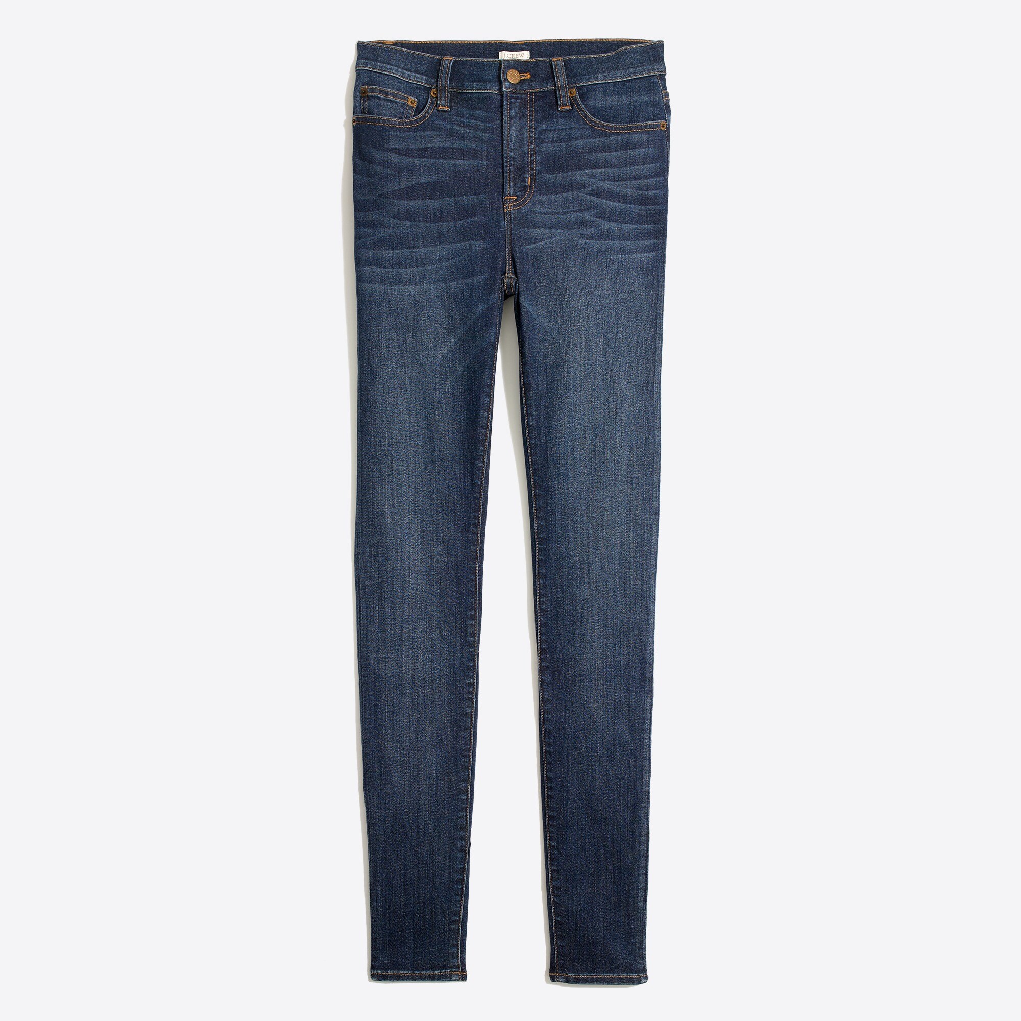 classic blue wash high-rise skinny jean with 29" inseam for women