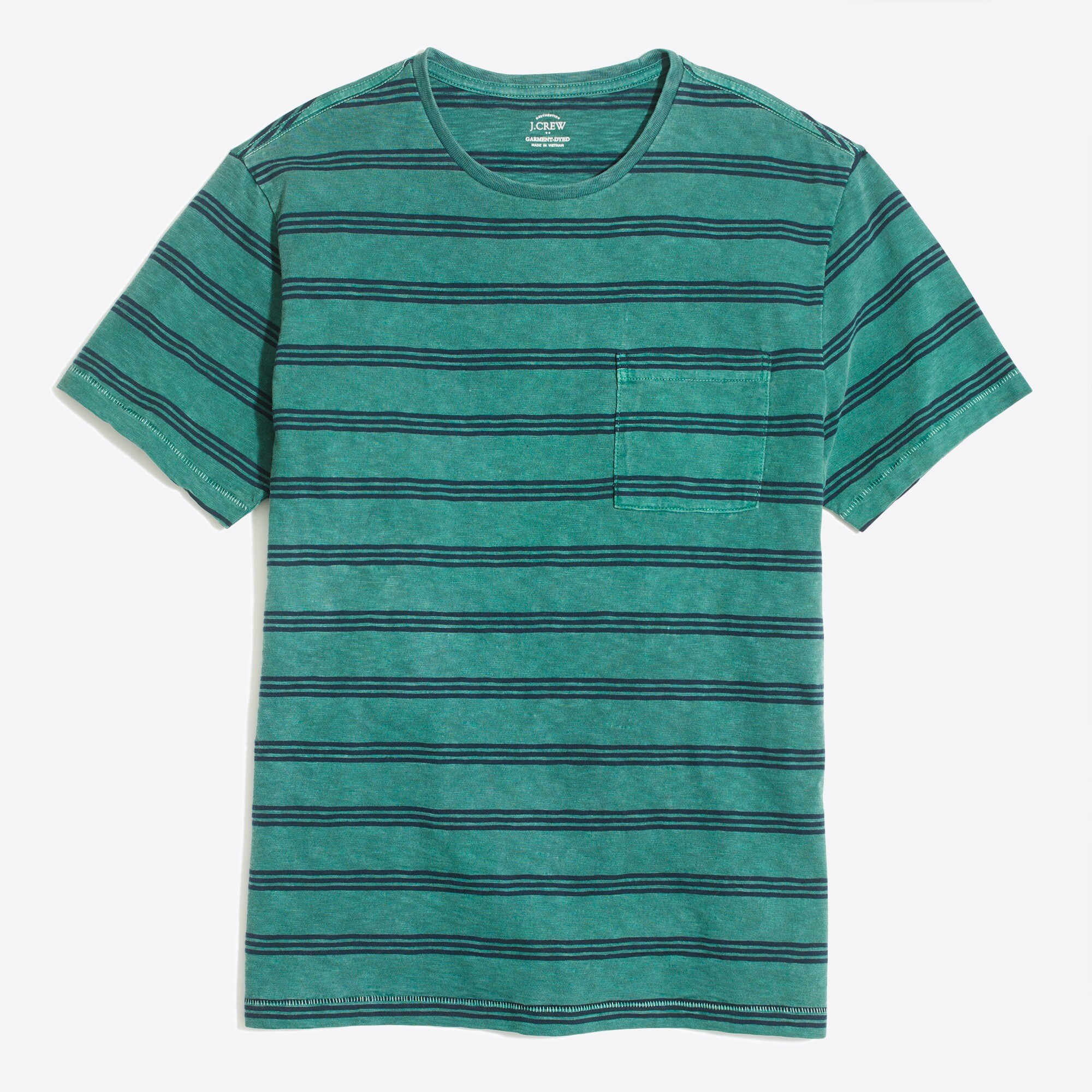 Garment-dyed asher striped tee