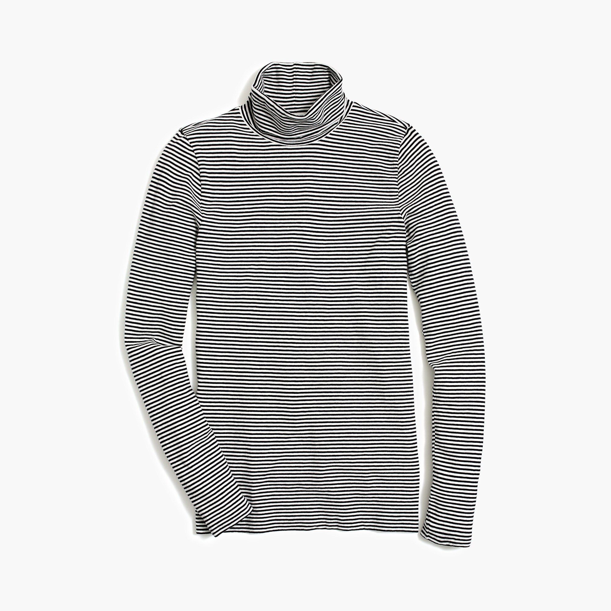 striped tissue turtleneck for women