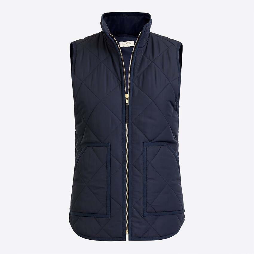 factory: quilted puffer vest for women, right side, view zoomed