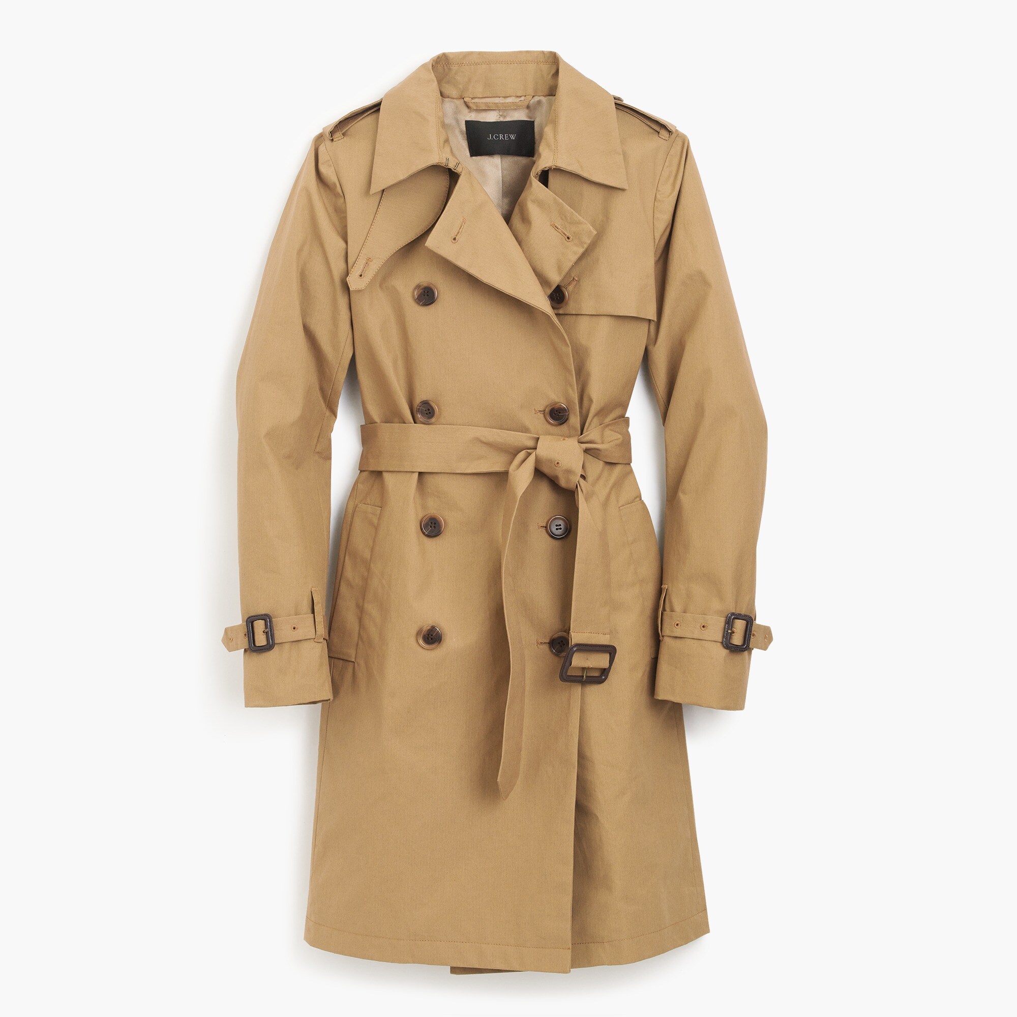 Pleated trench coat Women coats & jackets J.Crew