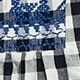 Embroidered peasant top in gingham BLACK WHITE GINGHAM BLU factory: embroidered peasant top in gingham for women