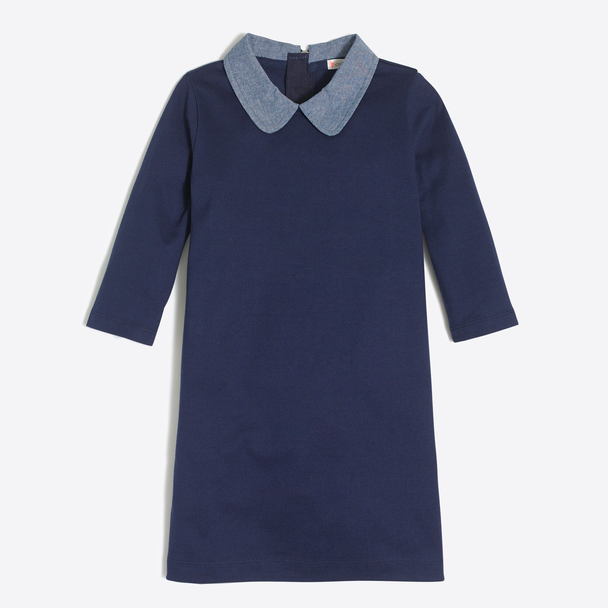 girls' chambray peter pan collar dress for girls