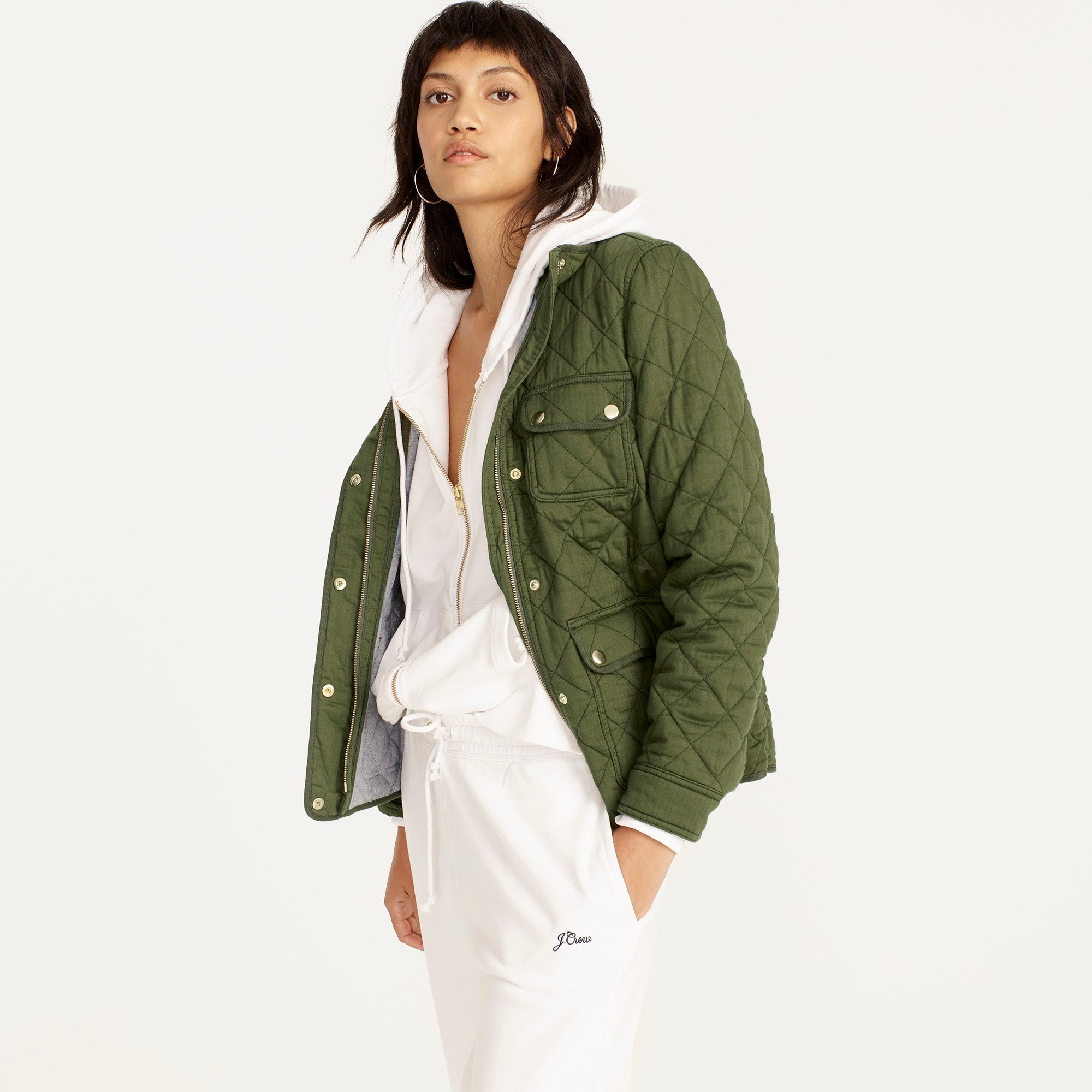 J.Crew: Quilted Downtown Field Jacket For Women