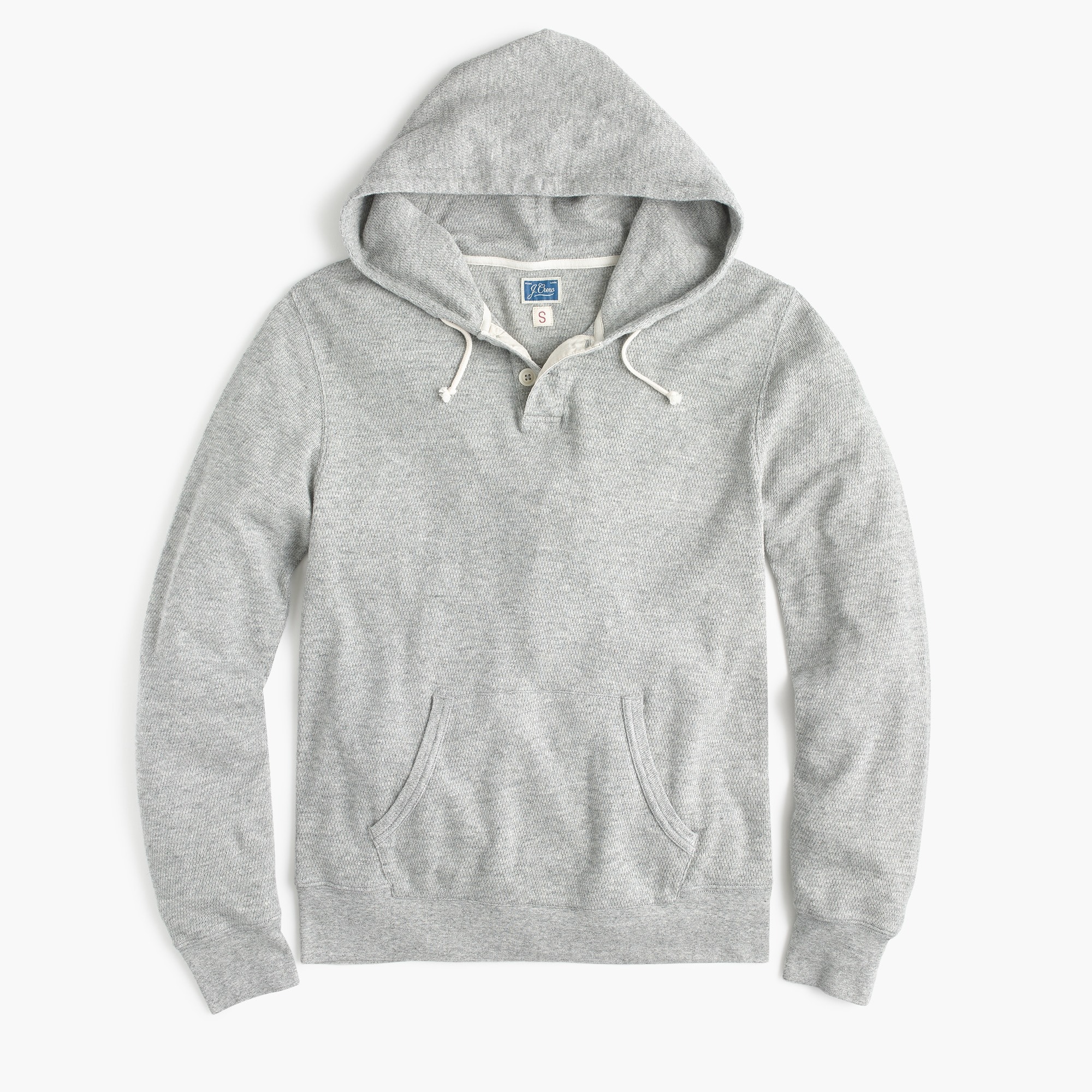 Thermal henley hoodie