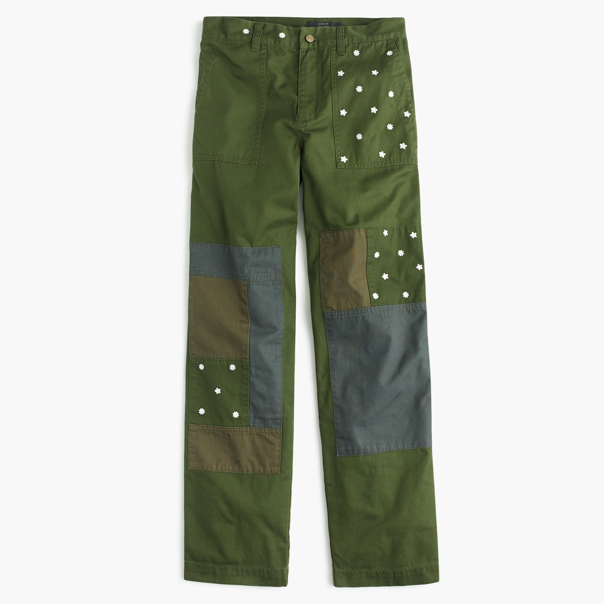 Embroidered Boyfriend Chino Pant With Patches For Women | J.Crew