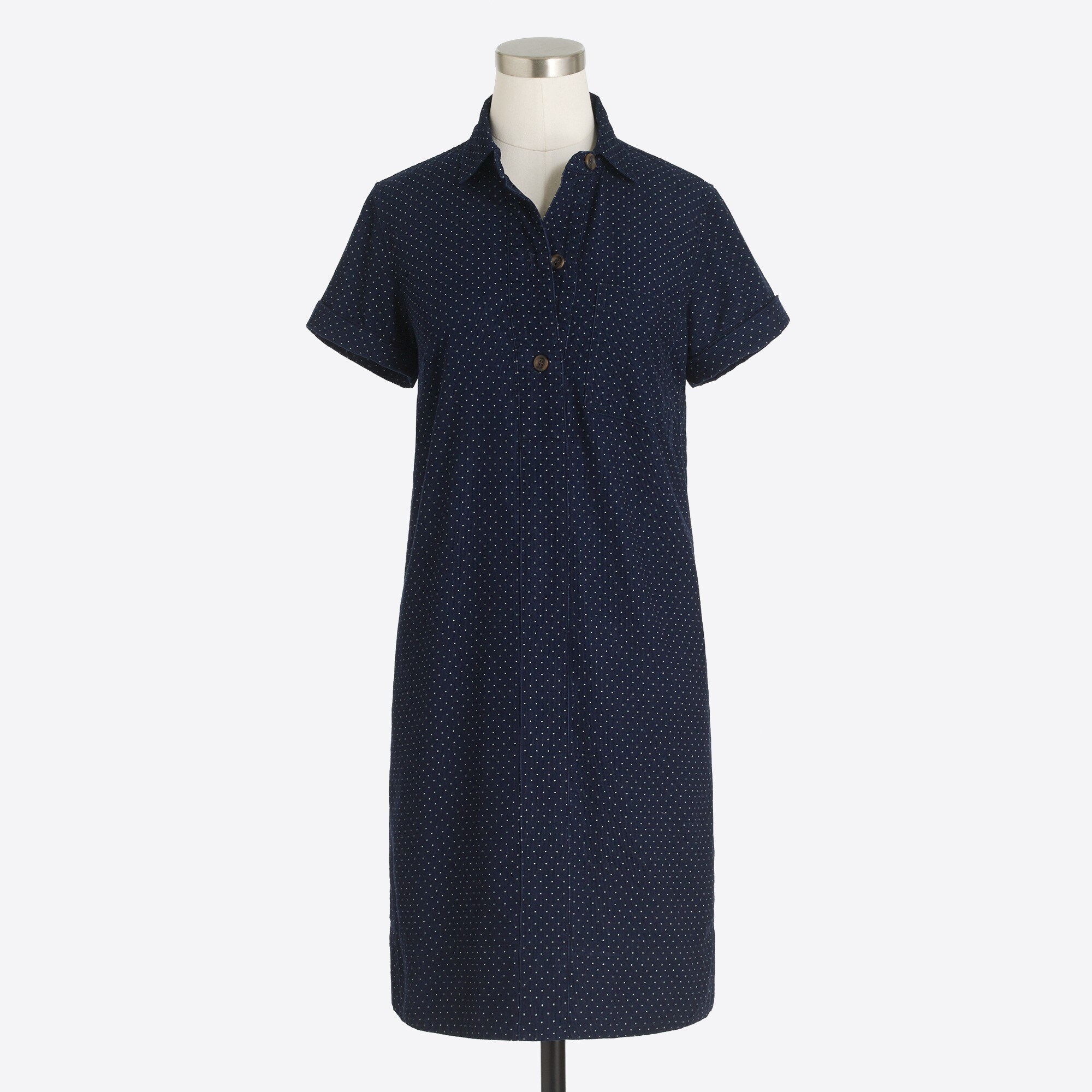 Corduroy shirt-dress