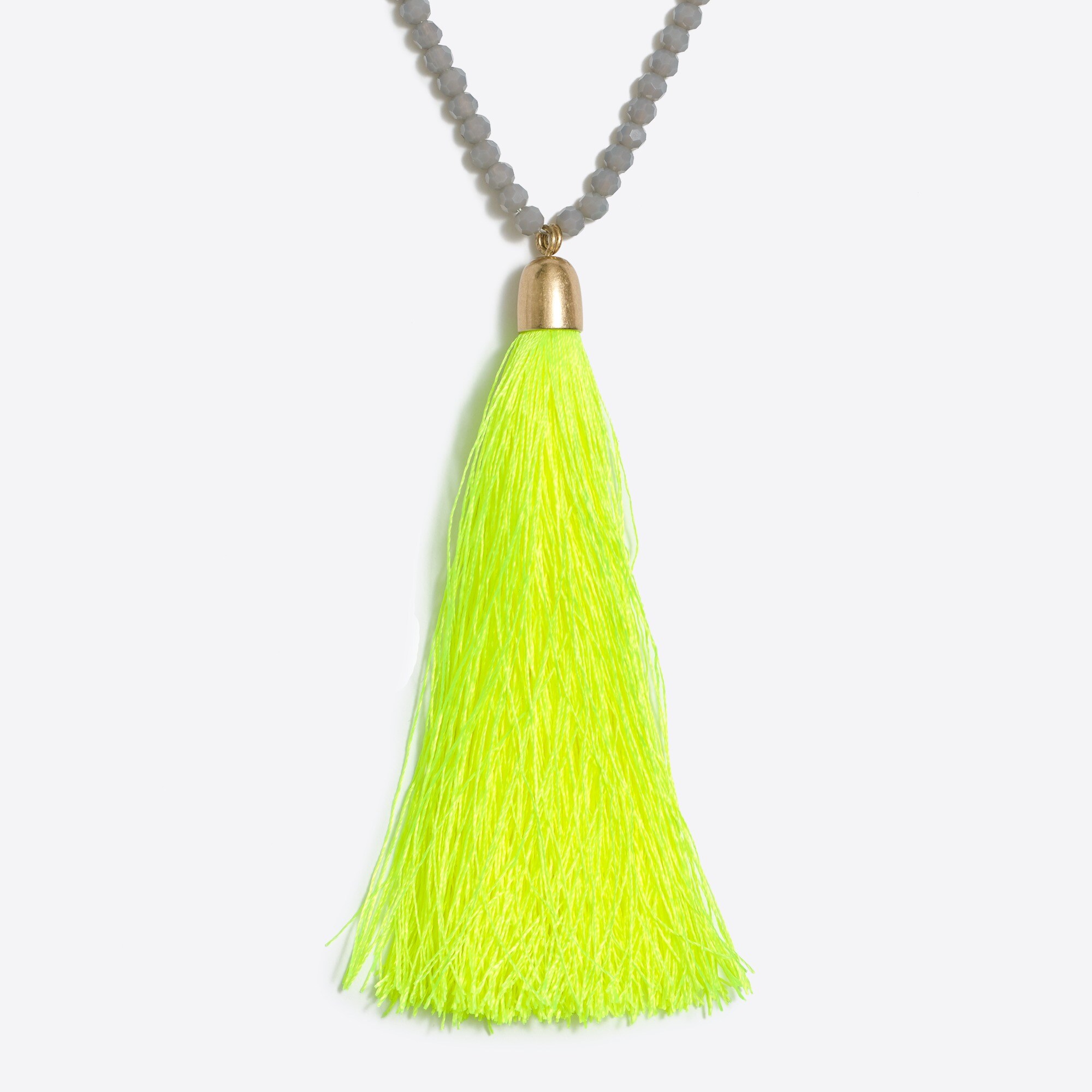 Thread tassel pendant necklace
