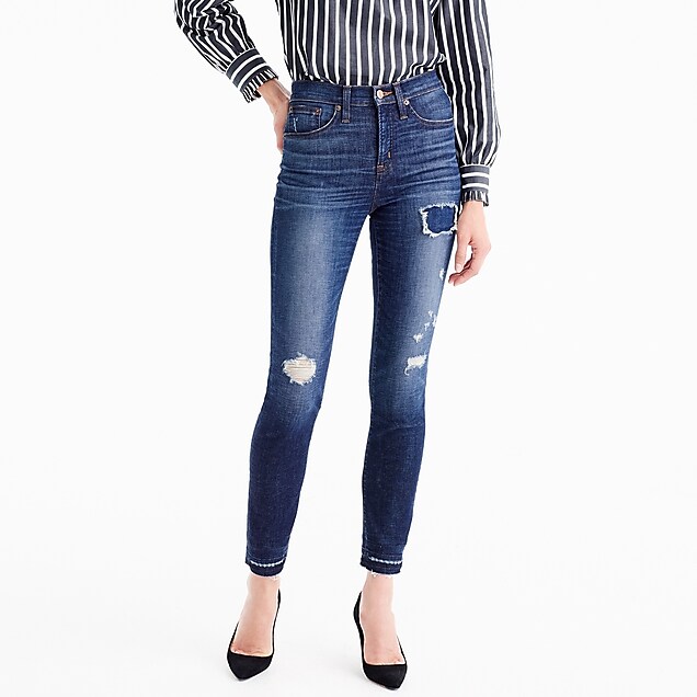 9" high-rise toothpick jean in lassiter wash : women high rise skinny