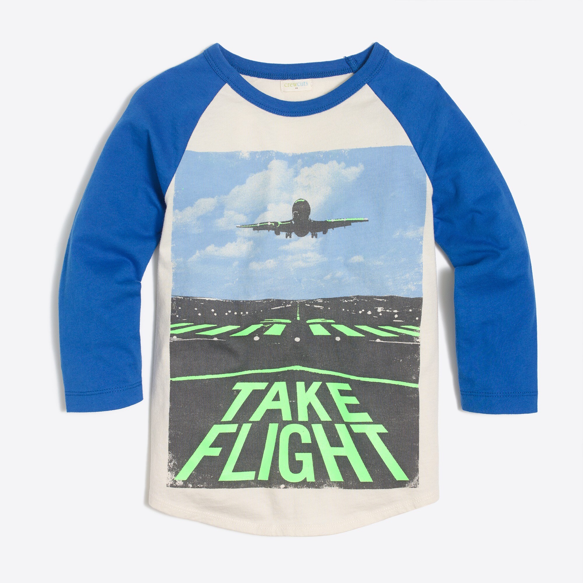 Boys' raglan glow-in-the-dark "take flight" graphic tee