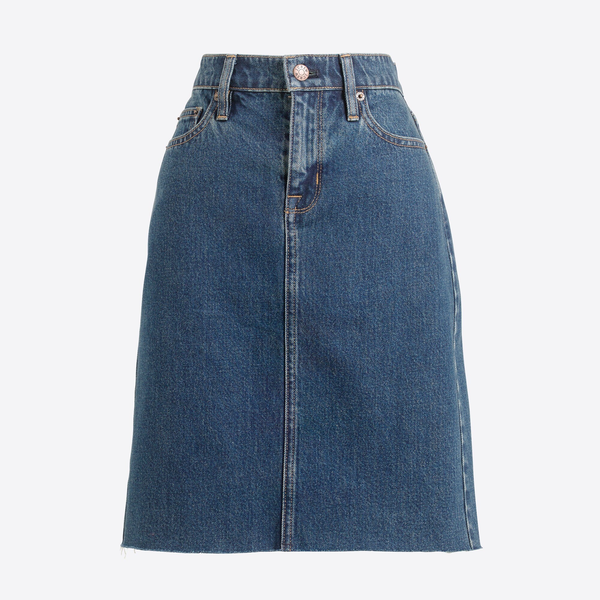 A-line denim skirt