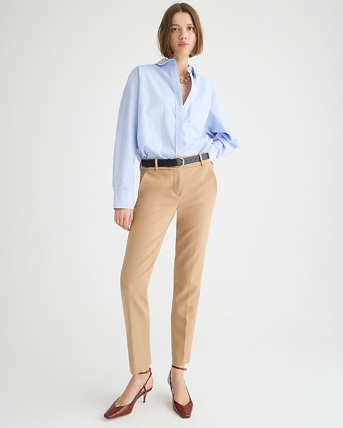 j.crew: cameron slim cropped pant in four-season stretch for women, right side, view zoomed