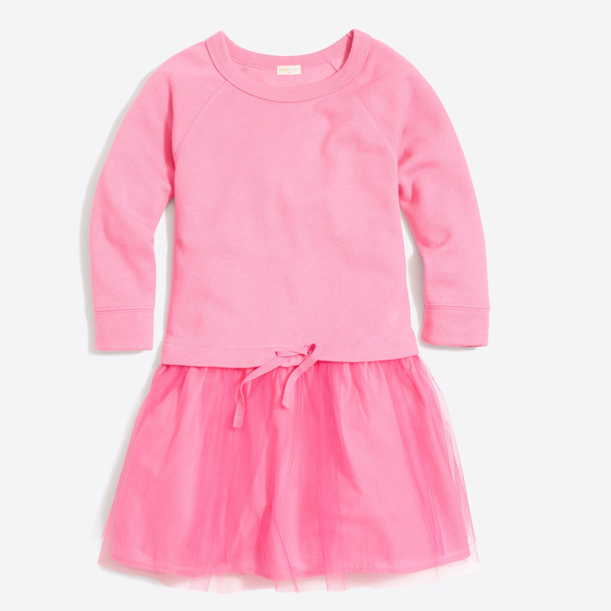 Girls' sweatshirt dress with tulle skirt