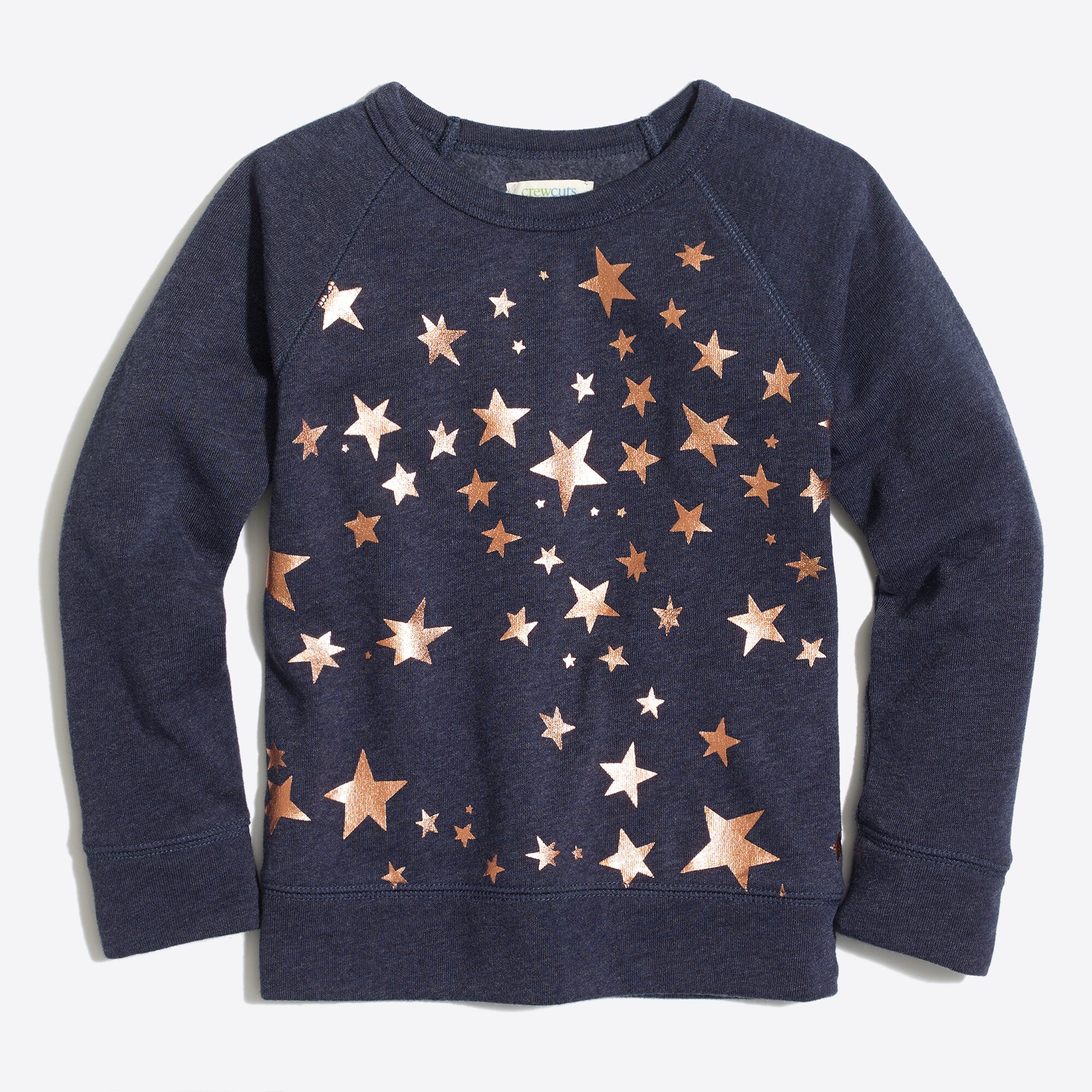 Girls' foil star sweatshirt