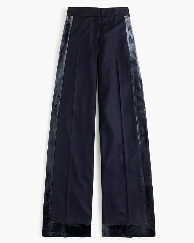 J.Crew: Collection Wide-leg Pant With Velvet For Women