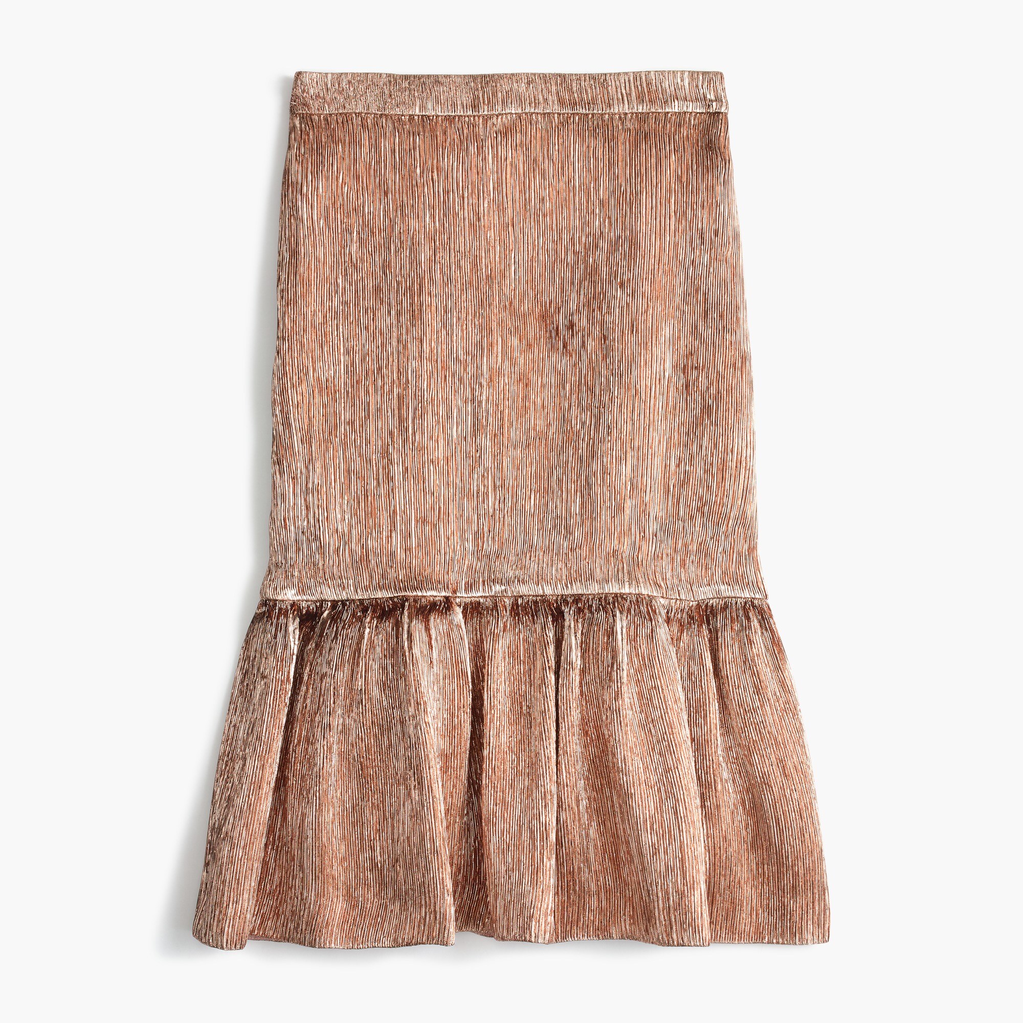 Collection rose-gold fluted skirt