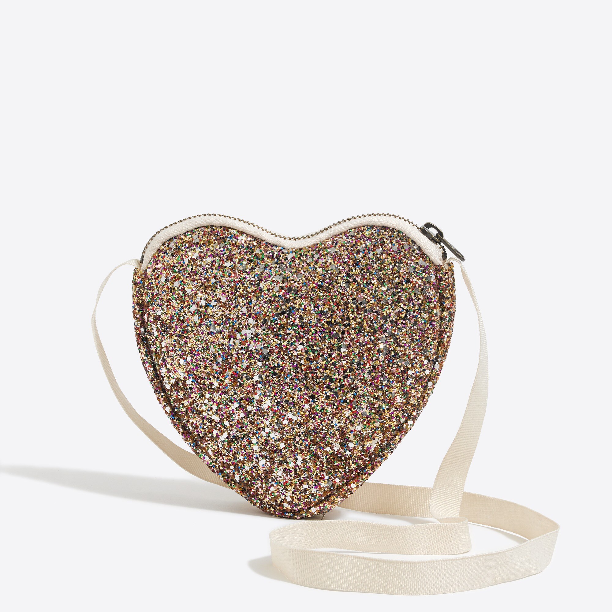 Girls' glitter heart bag