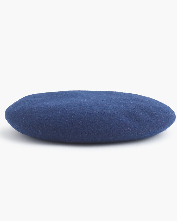 j.crew: italian wool beret for women, right side, view zoomed