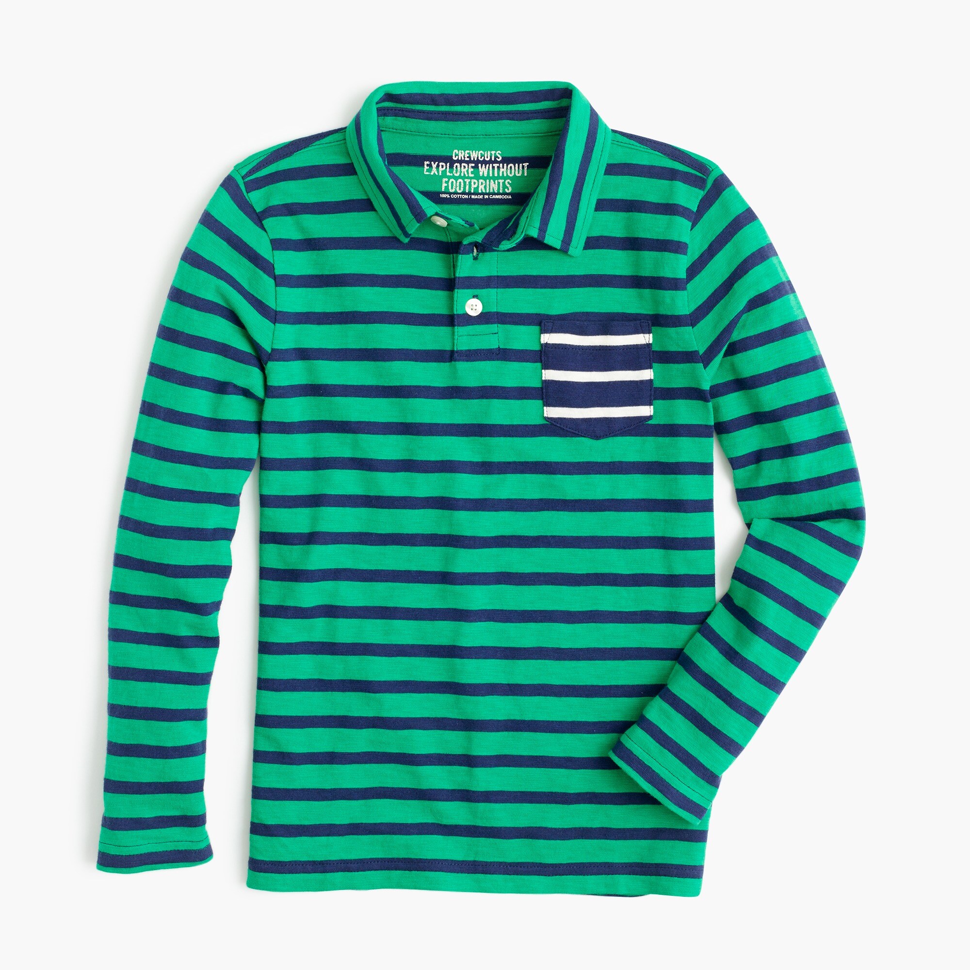 J.Crew Boys' Longsleeve Mixedstripe Polo Shirt
