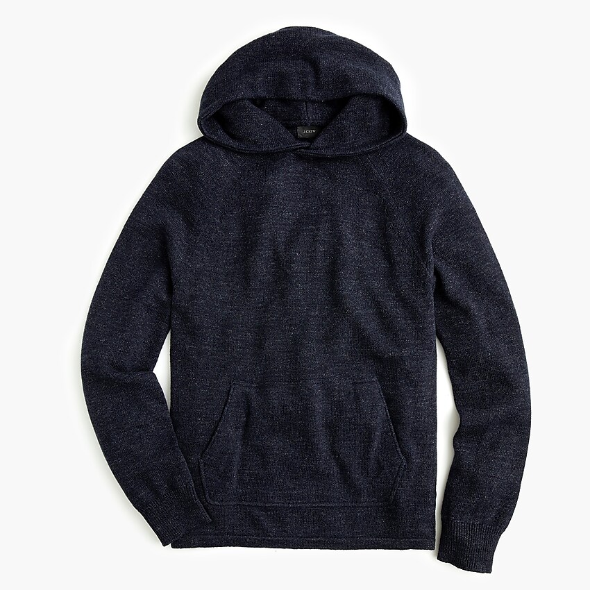 j.crew: cotton-wool sweater hoodie for men, right side, view zoomed