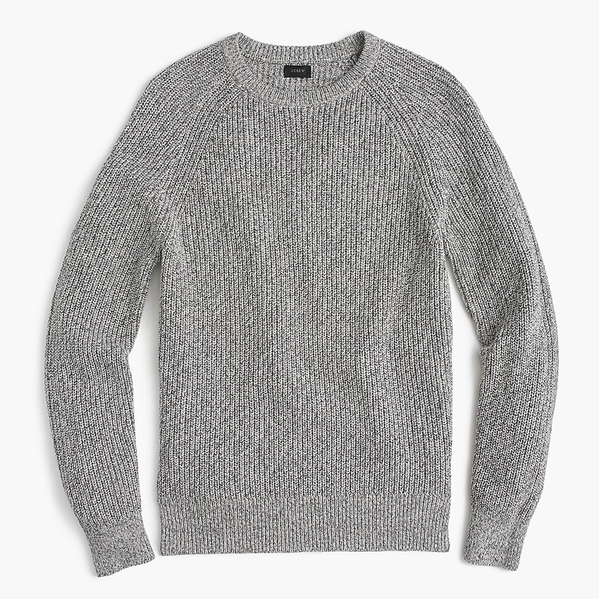 J.Crew: Marled Cotton Raglan-sleeve Crewneck Sweater For Men