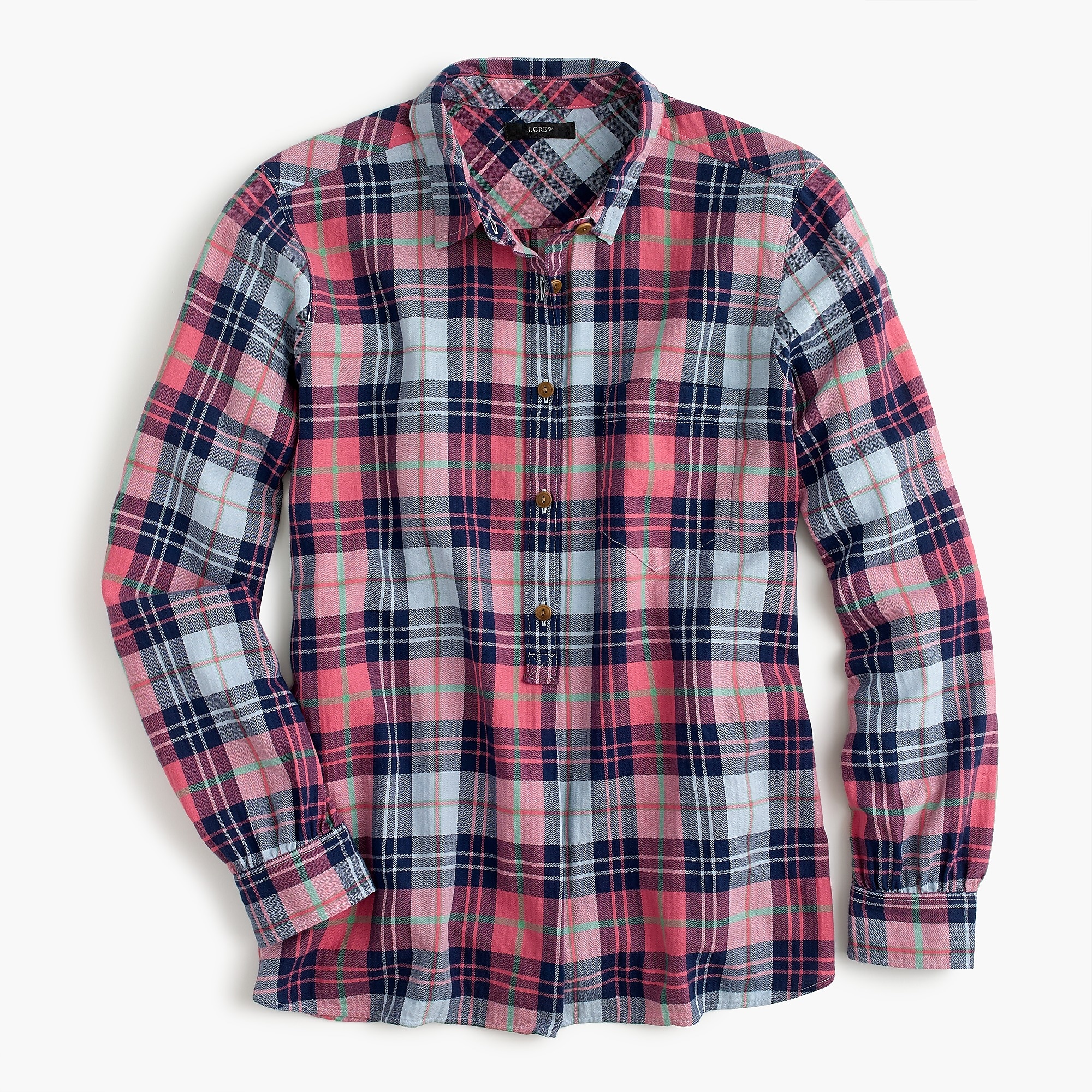 Women's Classic Popover Shirt In Smoky Coral Plaid | J.Crew