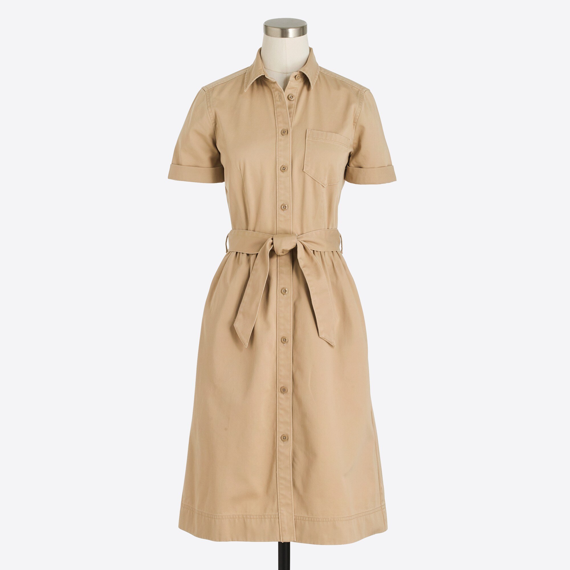 Tie-waist shirt-dress