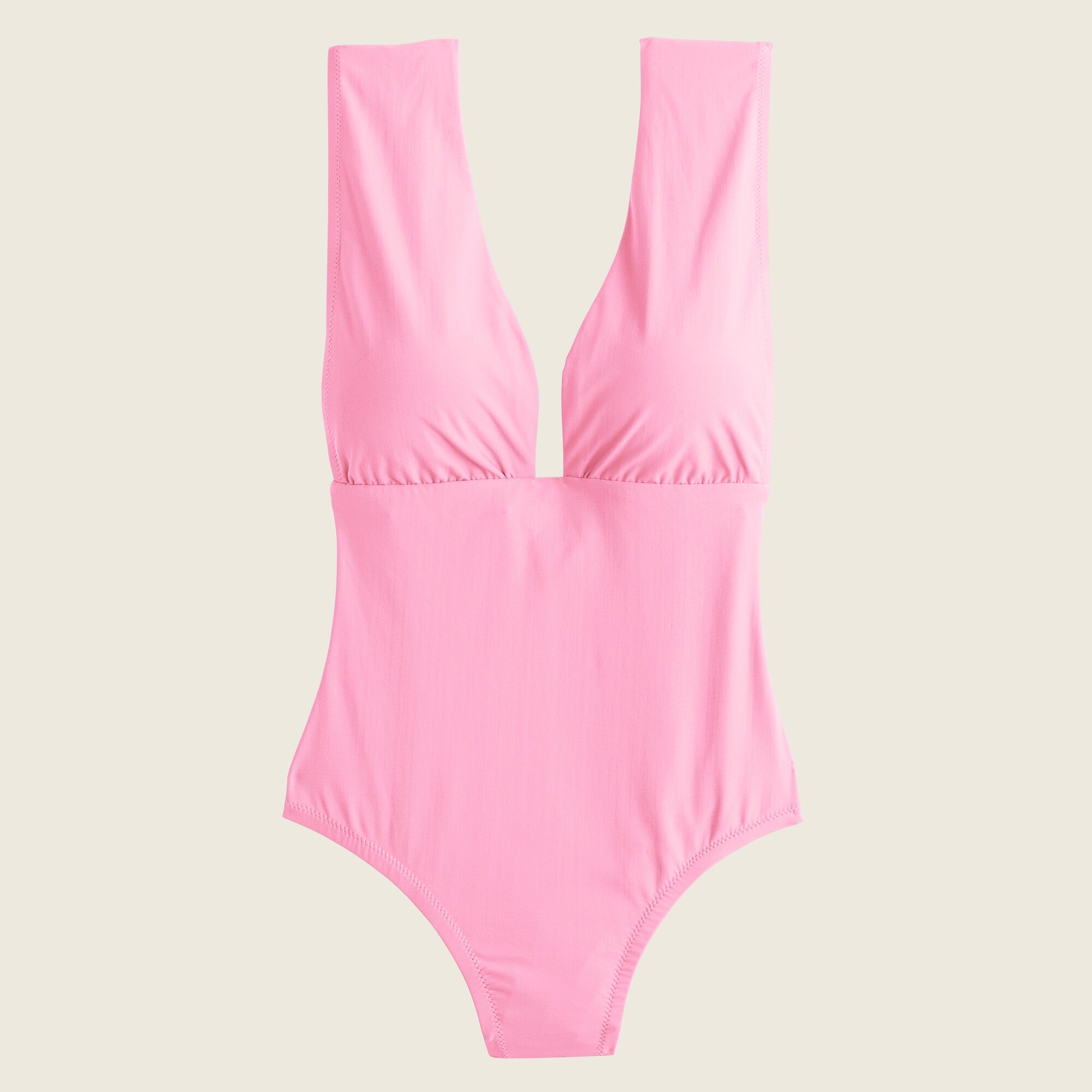 Plunge V-neck one-piece swimsuit