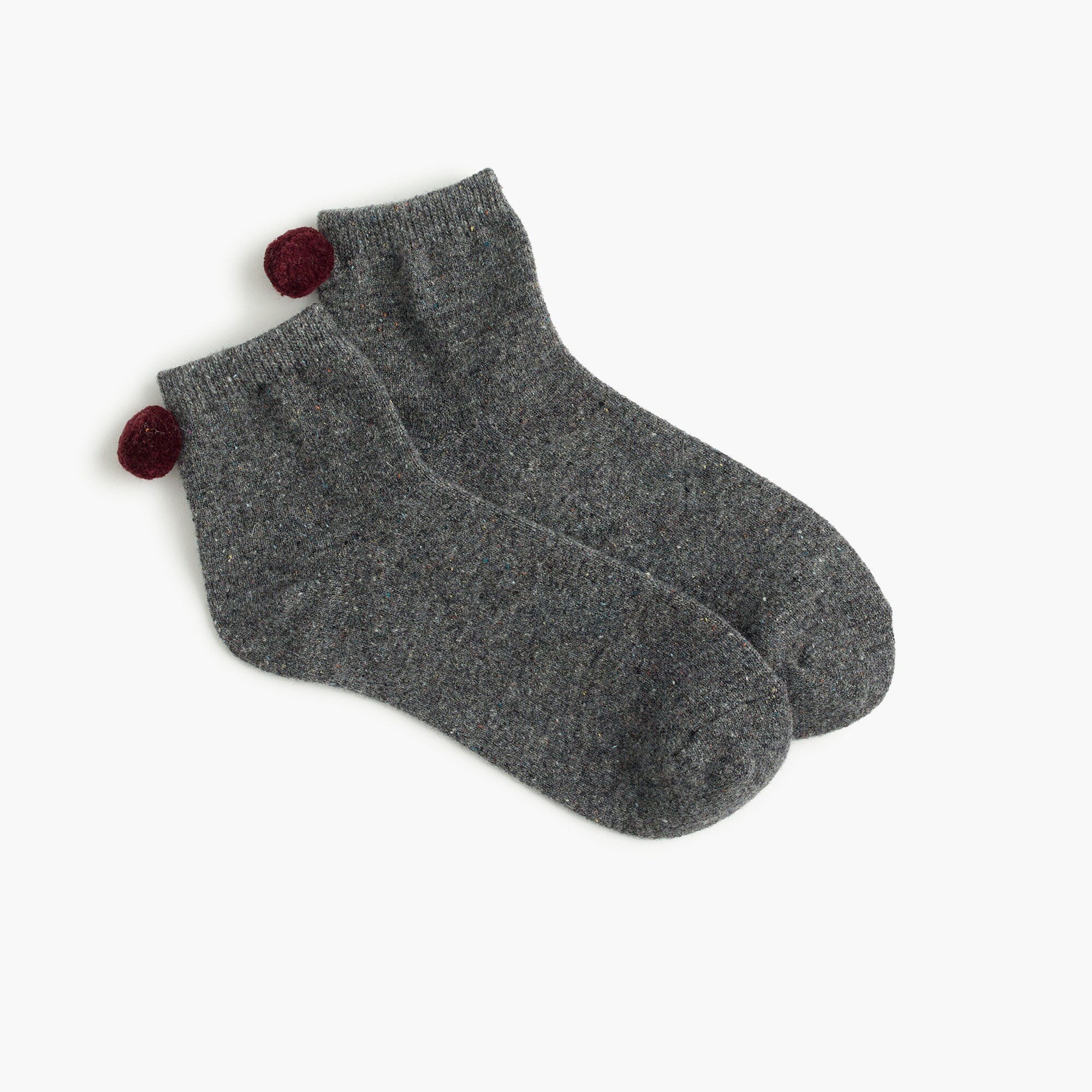 Ankle socks with pom poms Women socks & tights J.Crew