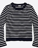 Striped ruffle-cuff sweater