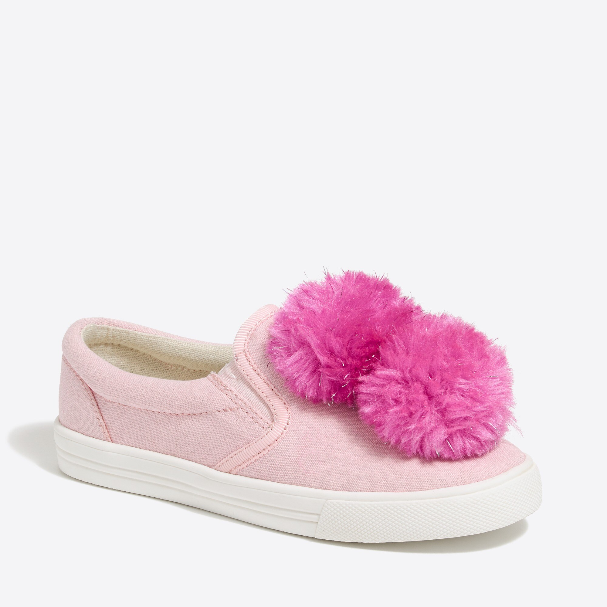 Girls' pom-pom canvas sneaker