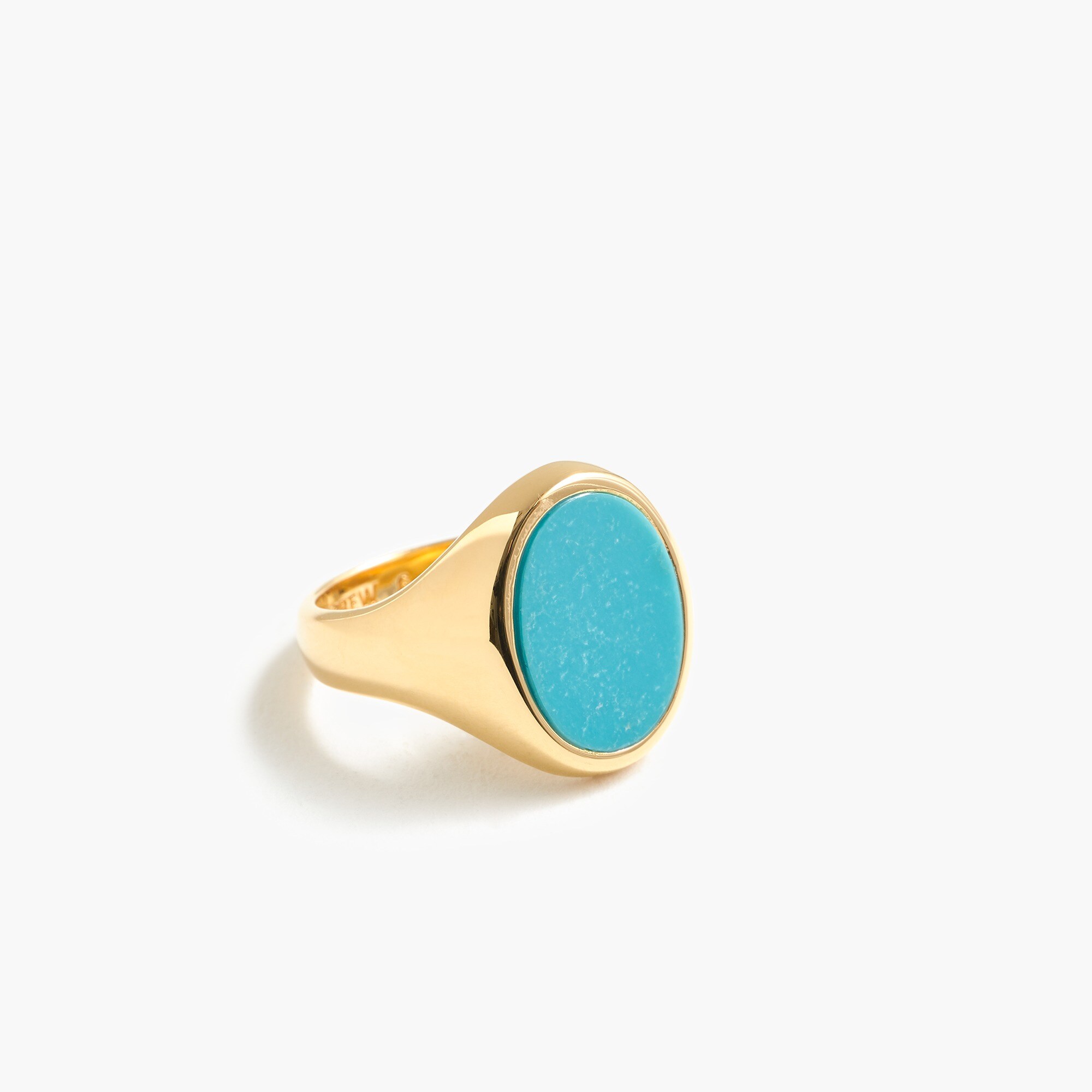 Demi-fine 14k gold-plated turquoise ring