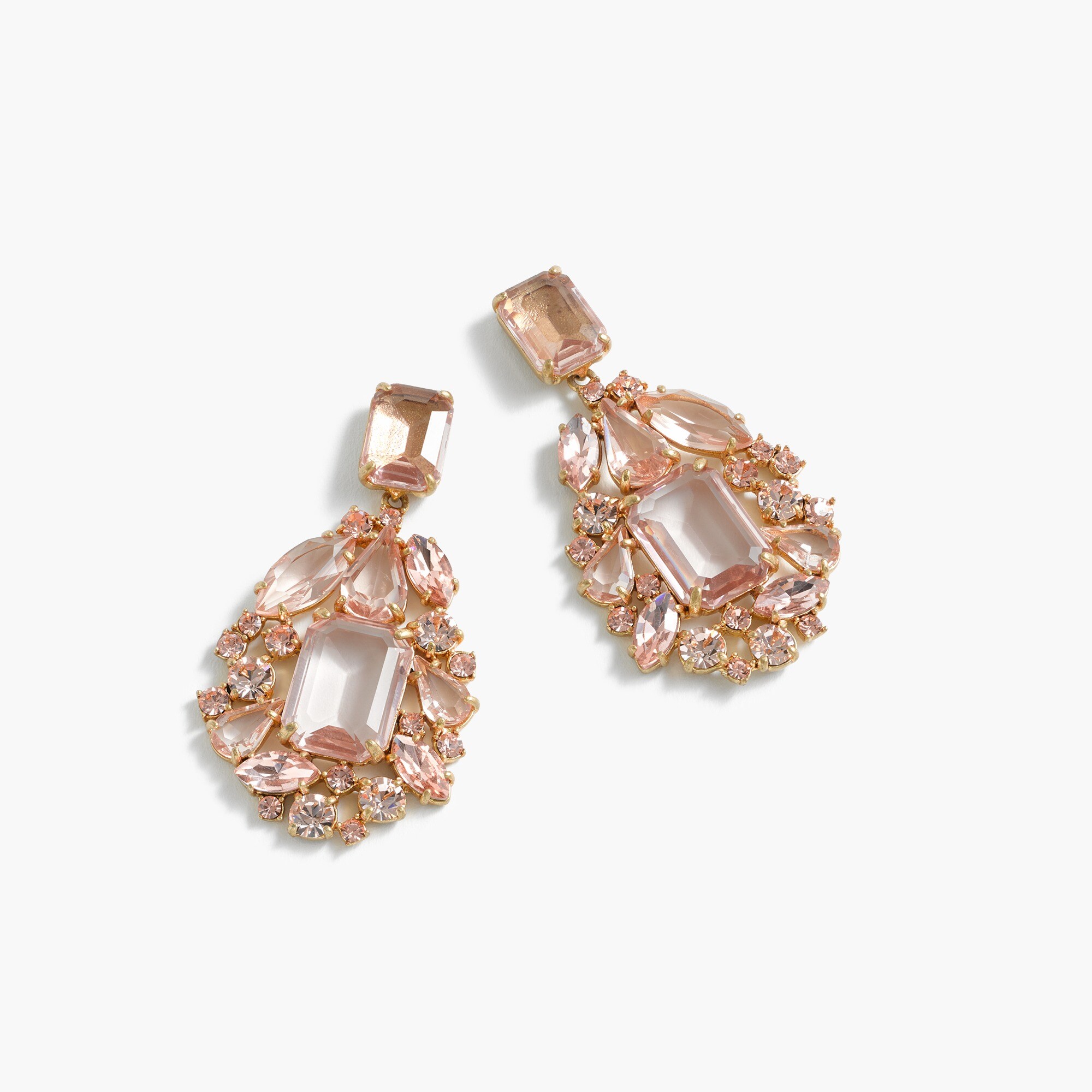 Cluster drop stone earrings