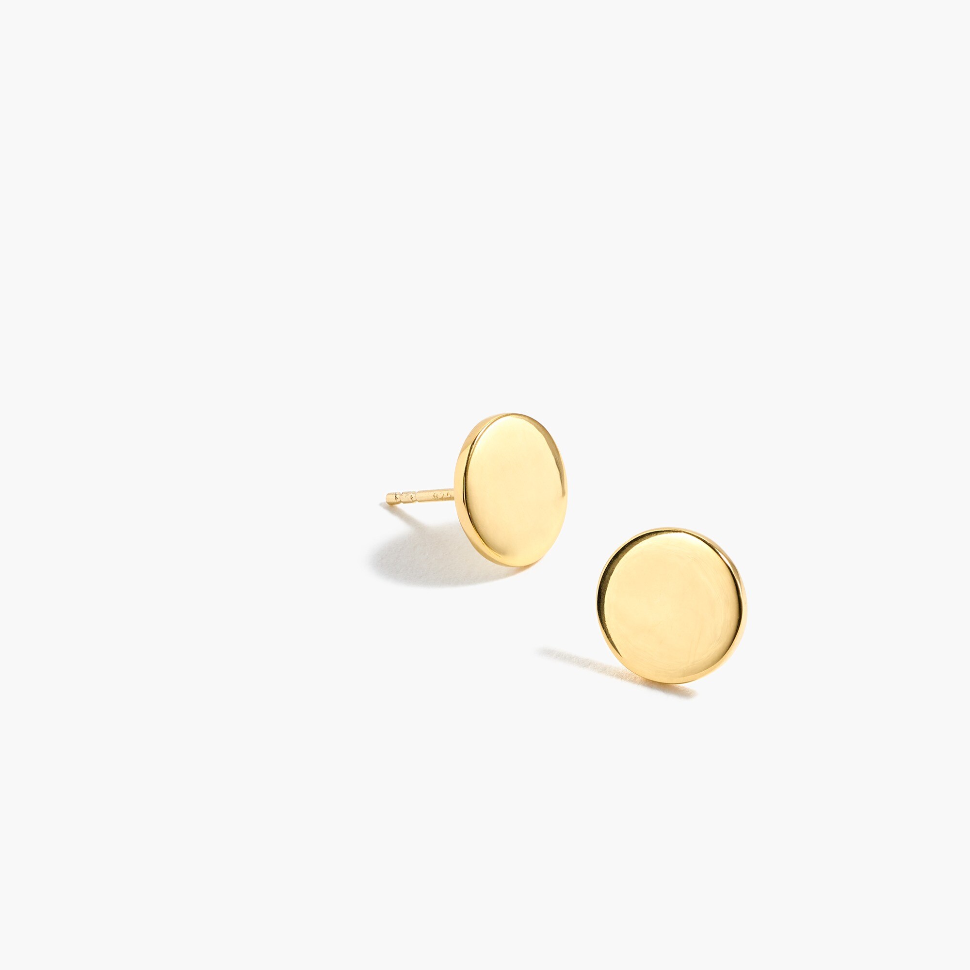 Demi-fine 14k gold-plated disc stud earrings