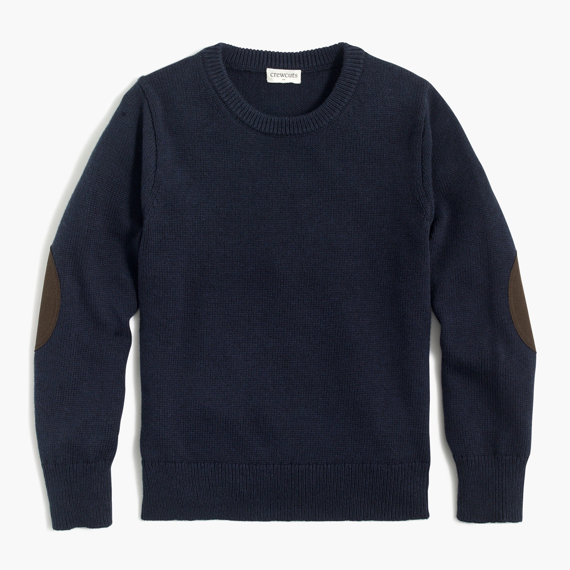 boys' elbow-patch crewneck sweater for boys
